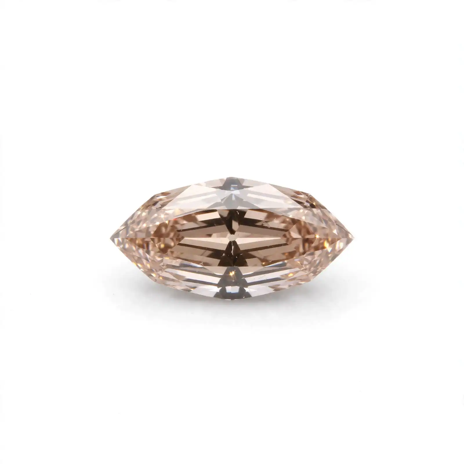 1.035ct Fancy Light Brown Step-Cut Marquise Lab-Grown Diamond, VS