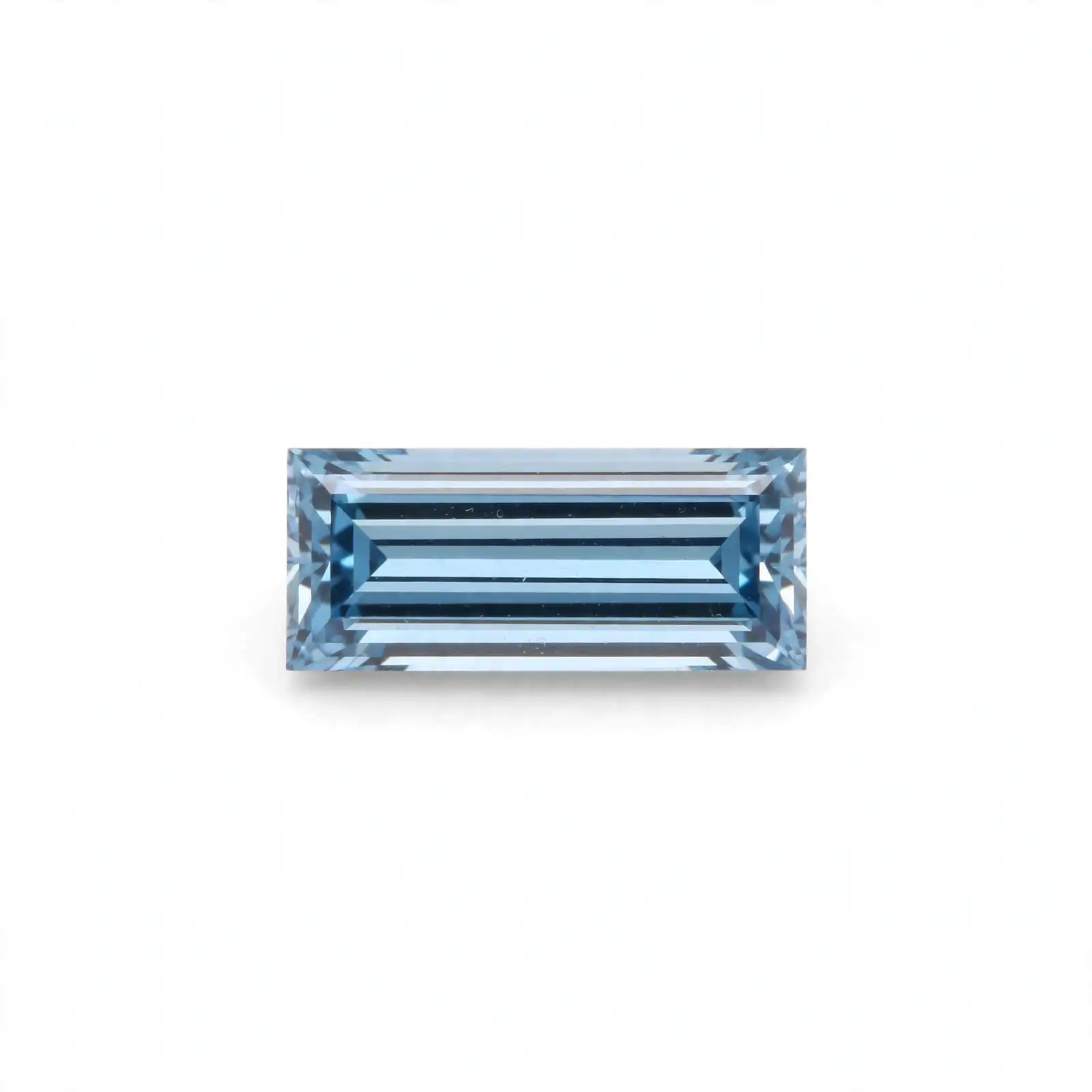 1.08ct Fancy Intense Blue Elongated Baguette Lab-Grown Diamond, VS