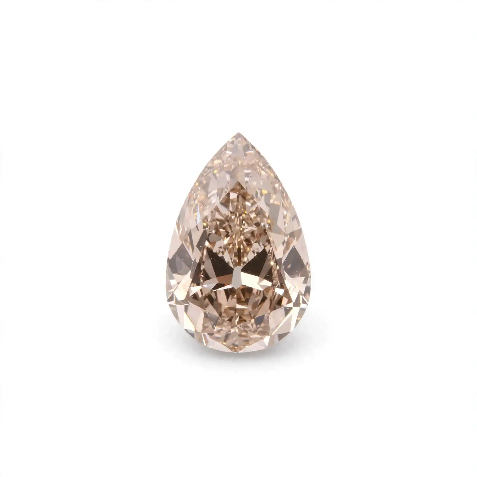 2.73ct Fancy Light Brown Old-Cut Pear Lab-Grown Diamond, VS